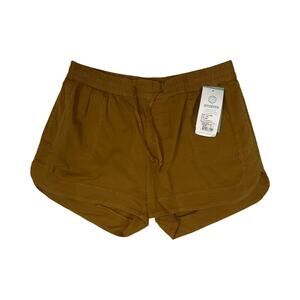 Aventura Organic Cotton Shorts NWT Brown Women’s L Drawstring Waist 4” Inseam